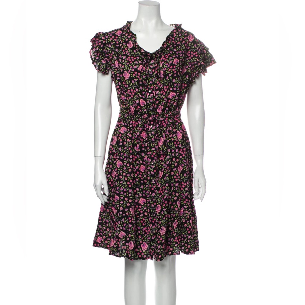 Banjanan Pink Floral Print Knee Length Dress Size Medium